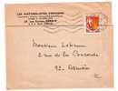 Blason 12c Agen Yvert 1353A Seul Sur Imprimé, Obl. 1966 - 1941-66 Armoiries Et Blasons