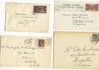 GREAT BRITAIN   MARCOPHILIE  4 LETTRES DU ROYAUME UNI  VOIR SCANN  1935/37 - Storia Postale