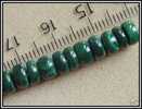 Lot De 10 Perles Rondelles En Véritable Malachite Environ 3x7mm - Perles