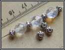 Lot De 10 Perles Intercalaires En Argent Du Tibet Environ 4x5,5mm - Perlen