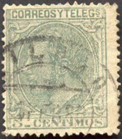 Pays : 166,6 (Espagne : Royaume (3) (Alphonse XII (1875-1886)))  Yvert Et Tellier N° :   184 (o) - Gebraucht