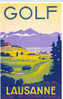 GOLF CARTE POSTALE SUISSE LAUSANNE - Golf