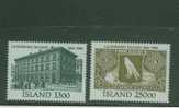 3S0359 Banque Nationale Architecture Billet Velo Faucon 605 à 606 Islande 1986 Neuf ** - Monete