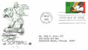 BASE BALL SOFTBALL  FDC USA 1995 - Honkbal