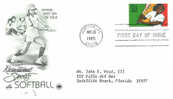 BASE BALL SOFTBALL  FDC USA 1995 - Béisbol