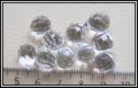 Lot De 2 Perles Gouttes En Véritable Quartz - Cristal De Roche - Facettés 8x12mm - Pearls