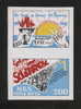 POLAND SOLIDARNOSC UNSIECLE AU SERVICE DE L'HOMME PAIR PINKED (SOLID0406/0851) - Solidarnosc Labels