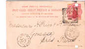 UNION POSTALE UNIVERSELLE - POST CARD - GREAT BRITAIN & IRELAND - 23 / 8 / 1892 - DESTINATION GONESSE PRES PARIS - Postwaardestukken