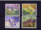 Liechtenstein 1989 Yvertn° 915-18 (°) Oblitéré Used  Montagnes Cote 5,25 Euro - Used Stamps