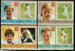 TUVALU  NIUTAO   CRICKET  PLAYERS  SPORT   SET OF 4 PAIRS  1984  MINT  SG21-24   SPECIAL PRICE  !! - Tuvalu (fr. Elliceinseln)