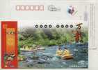 China 2005 Jiulong Primeval Forest Tourism Pre-stamped Card River Drifting Rubber Boat Rafting - Rafting