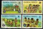 SAMOA   SCOUTS     SET OF 4   1974  MINT SG 383-86   SPECIAL PRICE !! - Samoa