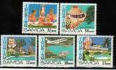 SAMOA   R. L. STEVENSON  AIRPLANE  WOMAN  SET OF 5   1981   MINT SG 553-57  SPECIAL PRICE !! - Samoa (Staat)