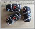 Lot De 3 Grosses Perles Artisanales Du Cachemire - Kashmiri - Environ 22x12mm - Pearls