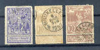 Belgie Ocb Nr : 71 - 73 Gestempeld  (zie Scan) Defaux - 1894-1896 Tentoonstellingen