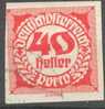 Austria Postage Dues 1920 Mi / ANK 99 Imperforated  Used / Obl. / Gestempelt - Strafport