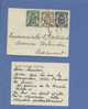 420+421+425 Op Naamkaartomslagje "carte Visite" (met Inhoud)  TRICOLOR !!! - 1935-1949 Small Seal Of The State