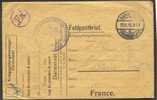 P.O.W COVER 1915, GERMANY -> FRANCE, Kriegsgefangenenlager Darmstadt - WW1 (I Guerra Mundial)