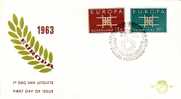 NETHERLANDS FDC MICHEL 806/07 EUROPA 1963 GRAVENHAGE - 1963