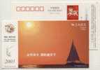 China 2003 Communication Bank Advertising Pre-stamped Card Pacific Bankcard Sailing Ship - Voile