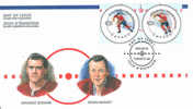 HOCKEY SUR GLACE FDC CANADA 2000 ALL STAR GAMES M RICHARD ET D HARVEY - Jockey (sobre Hielo)