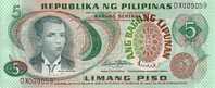 PHILIPPINES    5 Piso  Non Daté   Pick 153a     ***** BILLET  NEUF ***** - Filippine