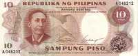 PHILIPPINES   10 Piso  Non Daté (1969)   Pick 144a   Signature 7    ***** BILLET  NEUF ***** - Philippinen