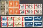 BULGARIA, NICE GROUP OF BLOCKS OF 4, VERY FINE NEVER HINGED **! - Collections, Lots & Séries