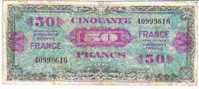 France Recto 50 Francs N°40999616 - 1945 Verso Francés
