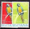 632 Guyana: Christmas 1967 YT 280/1 - Pappagalli & Tropicali