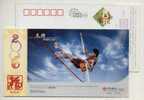 China 2006 China Citic Bank New Year Greeting Pre-stamped Card Pole Vault Jumping - Springreiten