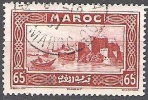 Maroc 1933 Michel 105 O Cote (2005) 0.40 Euro Forteresse Udayas Rabat Cachet Rond - Usati