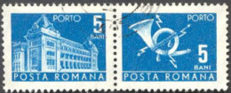 Pays : 410 (Roumanie : République Socialiste)  Yvert Et Tellier N° : Tx   128 (o) / Michel P 108 Se-tenant - Postage Due