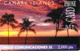 SPAIN CANARY ISLANDS  2000 PESETAS PALM TREES AT SUNSET PIN READ DESCRIPTION !! - Altri & Non Classificati