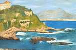 MARINE  -  COTE D AZUR   -  BELLE PEINTURE A L HUILE SUR PAPIER  -   SIGNEE JEAN BERGERE - Oleo