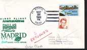 A70 America Airlines First FlightDallas Fort Worth Madrid 26/5/1988 - 3c. 1961-... Covers