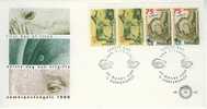 D0607 Orang Outan Zebre Equus Quagga  Pays Bas 1988 FDC Premier Jour - Monkeys