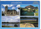 LOUDEAC Carte Multivues : Eglise, Palais Des Congrès Et De La Culture Et Le Plan D'eau - Loudéac