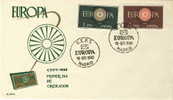 SPAIN FDC MICHEL 1189/90 EUROPA 1960 - 1960