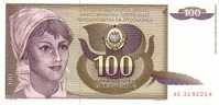 YOUGOSLAVIE   100 Dinara  Daté De 1991   Pick 108     ***** BILLET  NEUF ***** - Yugoslavia