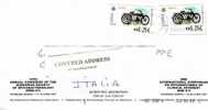 SPAGNA 2002 - Lettera Per L´Italia -francobolli  Adesivi . Motocicletta - Motorfietsen