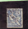 Francia - N. 127  Used (UNI)  25c  Azzurro   Allegoria Tipo "Mouchon" Modificato - Used Stamps