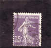 Francia N. 142  Used (UNI) 35c. Violetto  Seminatrice Senza Globo, Fondo Unito - Tipo II - Gebraucht