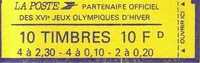 Carnet 1502. Variété Bandeau Bleu Foncé Faisant Le Tour Du Carnet Sur 3 Côtés - Autres & Non Classés