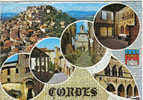 Carte Postale De Cordes - Cité Moyenageuse-Porte De L'horlogne-escalier Pater Noster-Eglise St Michel - Cordes