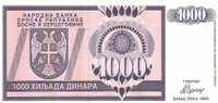 BOSNIE-HERZEGOVINE   1 000 Dinara  Daté De 1992   Pick 137     ***** BILLET  NEUF  ***** - Bosnia And Herzegovina