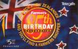 NEW ZEALAND $5   FLAG   75TH ANN OF FARMERS  MINT GPT  NZ-A-63   SOLD AT PREMIUM  READ DESCRIPTION !! - Nieuw-Zeeland