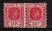 806 - MAURITIUS , Giorgio VI 1938 : Yvert Coppia Del N. 205a (Gibbons N. 256c) Dent 15x14 *** - Mauritius (...-1967)