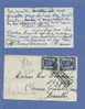 426(2) Op Naamkaartomslagje "carte Visite" (met Inhoud) Verzonden Naar BRUSSEL, Stempel TERUG AAN AFZENDER............ - 1935-1949 Small Seal Of The State