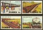 ZAMBIA 1976 CTO Stamp(s) Railways 168-171 #6393 - Zambia (1965-...)